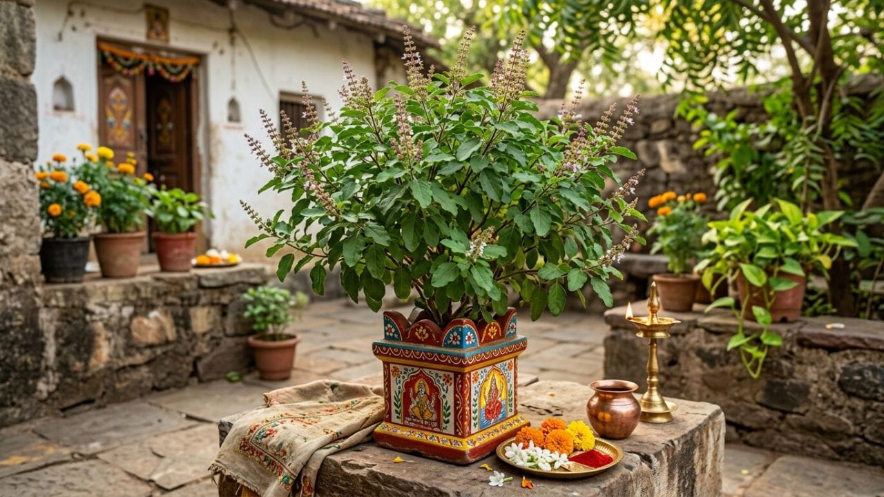 તુલસી: કુદરતી એન્ટિબાયોટિક (Natural Shield): આંગણામાં રહેલી તુલસી માત્ર ધાર્મિક મહત્વ જ નથી ધરાવતી, પણ તે એક શક્તિશાળી ઔષધિ છે:(01) ઈમ્યુનિટી બૂસ્ટર: બદલાતી ઋતુમાં શરદી-ઉધરસ સામે રક્ષણ આપવા તુલસી સુરક્ષા કવચનું કામ કરે છે. (02) માનસિક શાંતિ: તુલસીના સેવનથી મન શાંત રહે છે અને એકાગ્રતા (Mental Clarity) વધે છે.