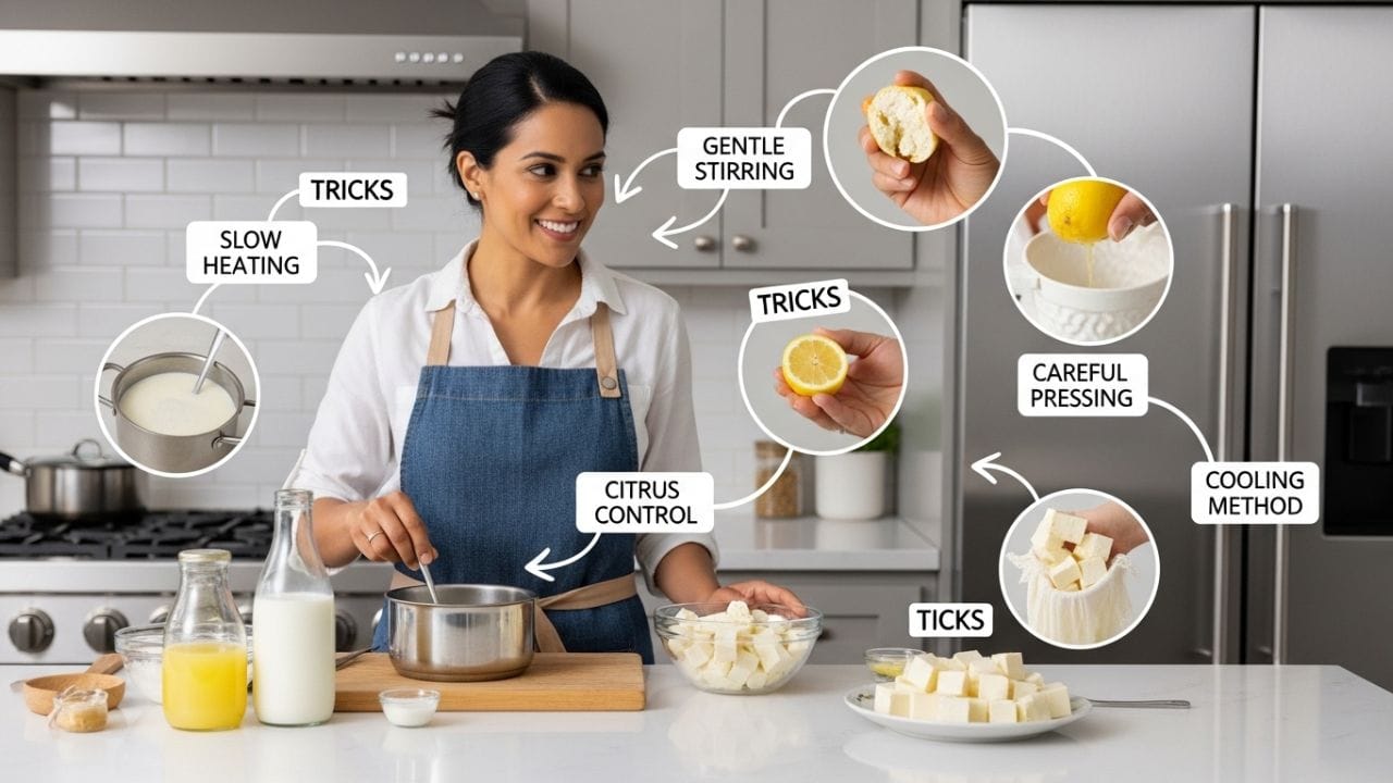 ભારતીય રસોડામાં જ્યારે પણ કોઈ ખાસ મહેમાન આવવાના હોય અથવા કોઈ ઉત્સવ હોય, ત્યારે મેનૂમાં સૌથી પહેલું નામ 'પનીર'નું હોય છે. શાકાહારીઓ માટે પ્રોટીનનો સૌથી મોટો સ્ત્રોત ગણાતું પનીર જો ખાવામાં રબર જેવું લાગે તો આખી રસોઈનો સ્વાદ બગડી જાય છે. હાલમાં FSSAI દ્વારા નકલી પનીર વિરુદ્ધ દેશવ્યાપી ઝુંબેશ ચલાવવામાં આવી રહી છે, ત્યારે લોકો ઘરે જ પનીર બનાવવાનું પસંદ કરી રહ્યા છે. પરંતુ, ઘરે બનાવેલું પનીર કેમ બજાર જેવું પોચું નથી હોતું?