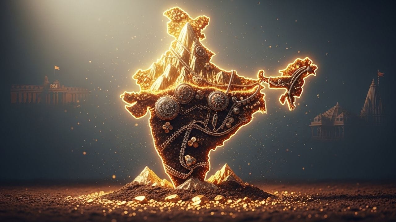 આરબીઆઈના સત્તાવાર આંકડા મુજબ ભારત પાસે 880 ટન સોનું છે, જેના કારણે ભારત વિશ્વમાં નવમા ક્રમે છે. પરંતુ અસલી વાર્તા કંઈક અલગ જ છે.