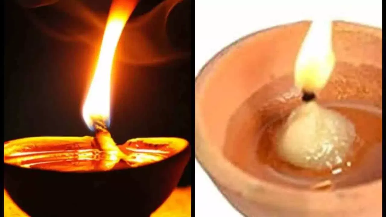 લોકો ઘણીવાર વિચારે છે કે દીવામાં કયા પ્રકારની વાટનો ઉપયોગ કરવો શ્રેષ્ઠ છે. વાસ્તુ અનુસાર, બંને પ્રકારની અલગ અલગ અસરો હોય છે.(ફોટો ક્રેડિટ-AI Whisk)