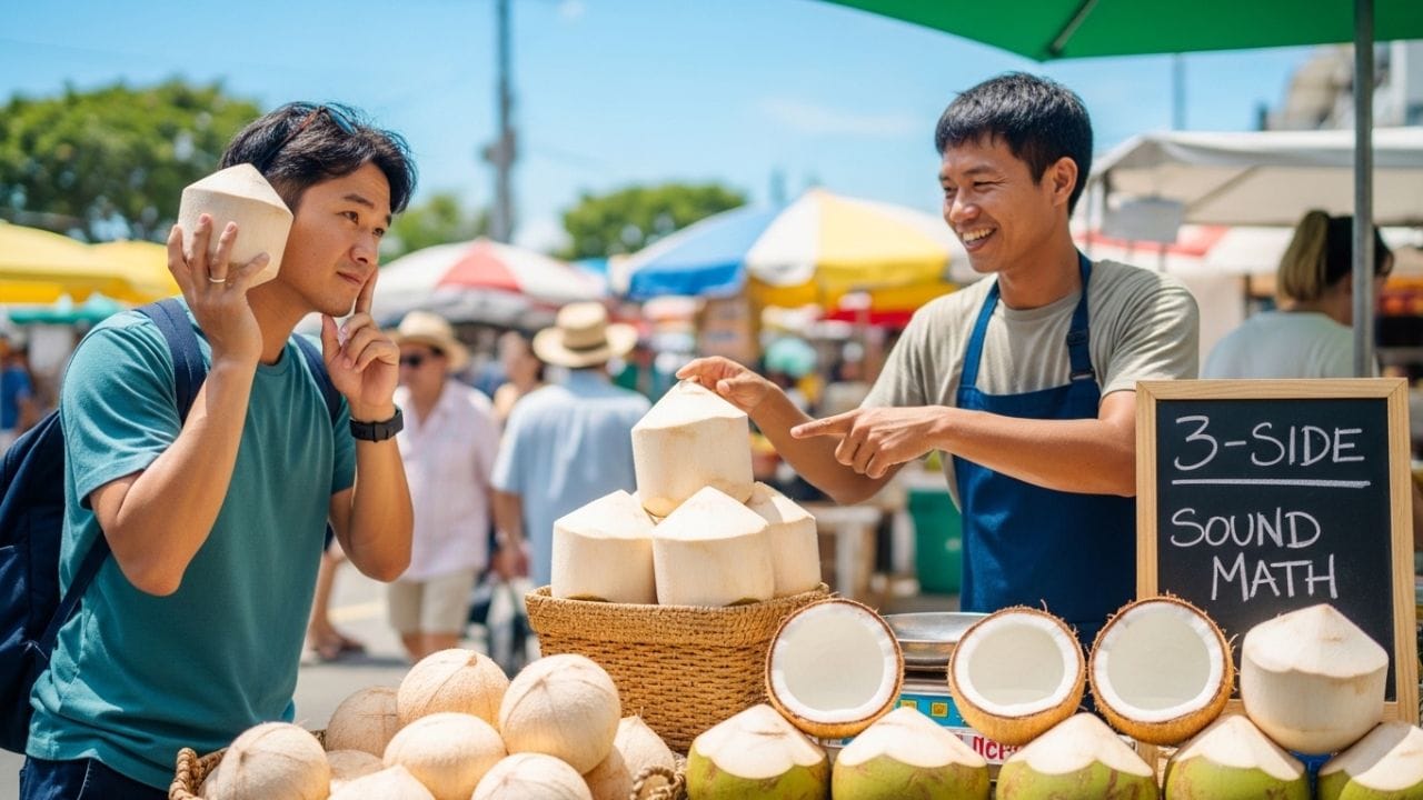 જો અવાજ આવે તો સમજો પાણી ઓછું છે: ઘણા લોકો નારિયેળને કાન પાસે હલાવીને ચેક કરે છે, પણ શું ચેક કરવું તે નથી જાણતા. જો નારિયેળ હલાવતી વખતે પાણી છલકવાનો જોરદાર અવાજ આવે, તો તેને બિલકુલ ન લેવું. તેનો અર્થ એ છે કે અંદર હવા વધુ છે અને પાણી ઓછું. જે નારિયેળ પાણીથી છલોછલ ભરેલું હોય તેમાં જગ્યા ઓછી હોવાથી અવાજ આવતો નથી અથવા બહુ ધીમો આવે છે.