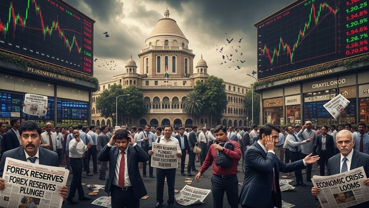 શા માટે તિજોરી ખાલી થઈ રહી છે?: મુખ્ય કારણ ડોલર સામે ગગડતો રૂપિયો છે. રૂપિયાને સ્થિર રાખવા માટે રિઝર્વ બેંક ઓફ ઈન્ડિયા (RBI) એ મોટા પાયે ડોલર વેચવા પડ્યા છે. માર્ચ મહિનામાં જ કુલ $40.43 બિલિયનનો ઘટાડો થયો છે, જે છેલ્લા કેટલાક સમયનો સૌથી મોટો ઘટાડો માનવામાં આવે છે.