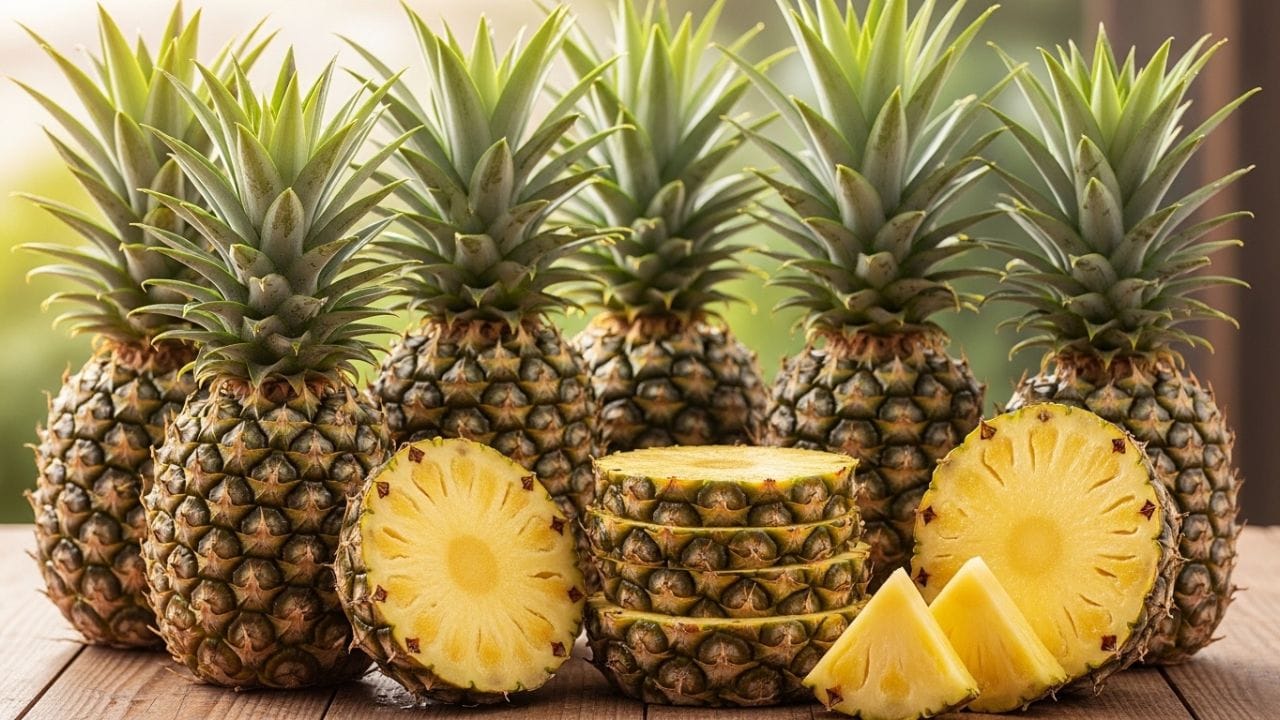 પાઇનેપલ પાચનશક્તિ સુધારે છે અને શરીરને ઠંડક આપે છે. પાઇનેપલ ખાવાથી ગરમીમાં થતો થાક દૂર થાય છે. 
