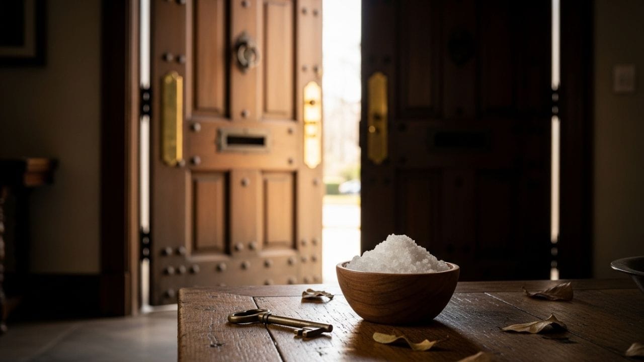 ફટકડી નકારાત્મક ઉર્જા શોષી લે : ફટકડી એક શક્તિશાળી પદાર્થ છે જે ફક્ત બ્રહ્માંડની ઉર્જાઓને નિયંત્રિત કરવામાં મદદ કરે છે, પરંતુ પ્રવેશદ્વાર અને મુખ્ય દરવાજાની આસપાસની નકારાત્મક ઉર્જાને દૂર કરવામાં પણ મદદ કરે છે. તે મુલાકાતીઓ અથવા નજીકના વાતાવરણમાંથી નીકળતી પ્રતિકૂળ ઉર્જાઓને આકર્ષે છે અને તટસ્થ કરે છે. (ફોટો ક્રેડિટ-Whisk AI)