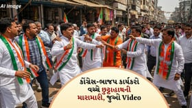 ચૂંટણી પહેલાં કોંગ્રેસ-ભાજપ કાર્યકરો વચ્ચે છુટ્ટાહાથની મારામારી