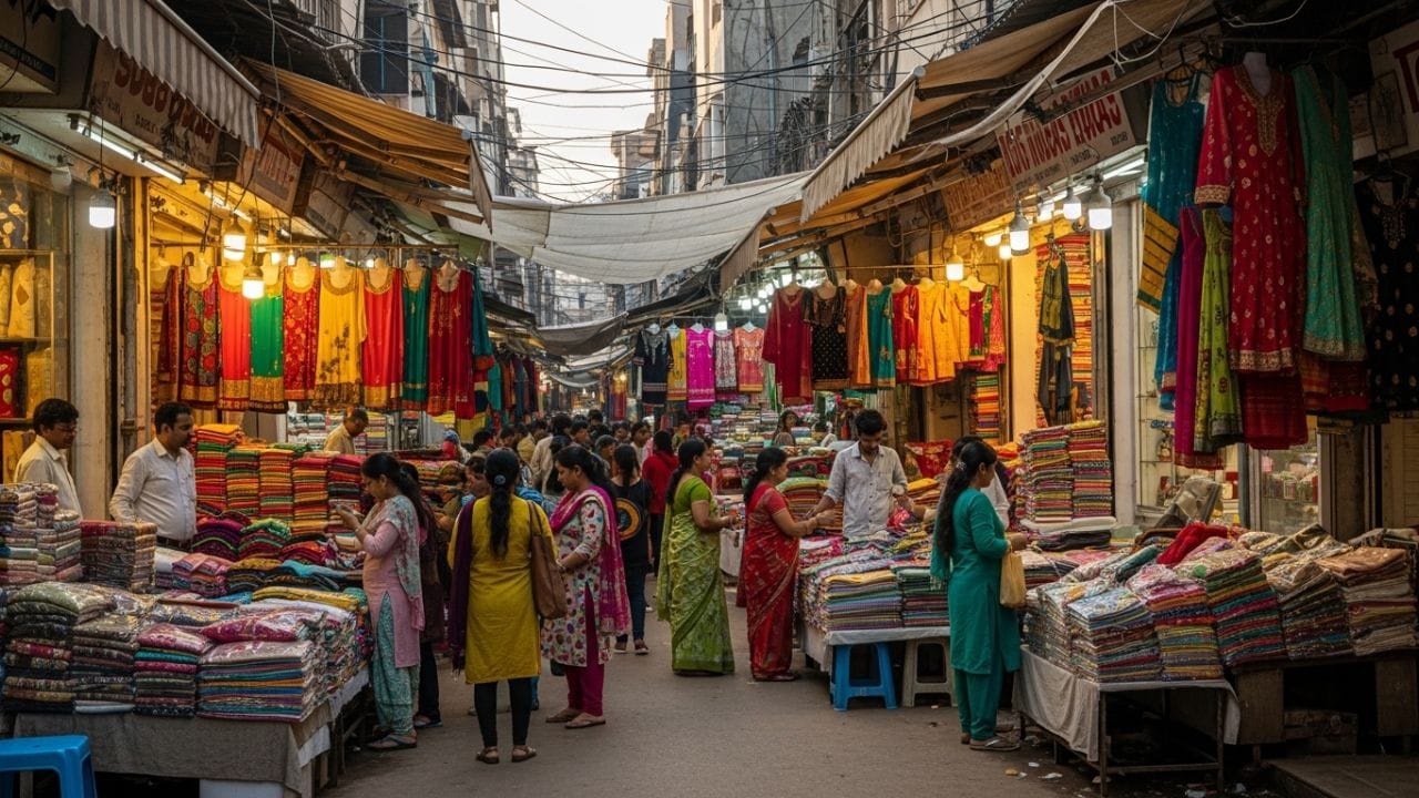 ગાંધીનગર માર્કેટ, દિલ્હી: આ એશિયાનું સૌથી મોટું રેડીમેડ ગાર્મેન્ટ માર્કેટ ગણાય છે. અહીં કુર્તીઓની કિંમત એટલી ઓછી છે કે તમે દંગ રહી જશો. અહીંના મોટાભાગના દુકાનદારો પોતે જ મેન્યુફેક્ચરિંગ કરતા હોવાથી ગ્રાહકોને સીધો ફેક્ટરી ભાવ મળે છે. ખાસિયત: કુર્તી, જીન્સ અને ટી-શર્ટની વિશાળ રેન્જ. સમય: સવારે 10 થી રાત્રે 8 (સોમવારે બંધ). લોકેશન: નજીકનું મેટ્રો સ્ટેશન સીલમપુર.