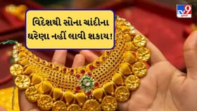 સરકારે સોના અને ચાંદીના દાગીનાની આયાત પર પ્રતિબંધ મૂક્યો