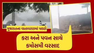 Breaking News : ગુજરાતમાં ભર ઉનાળે કરા અને પવન સાથે કમોસમી વરસાદ, મહેસાણા, બહુચરાજી સહિતના વિસ્તારોમાં માવઠાનો કહેર, જુઓ Video