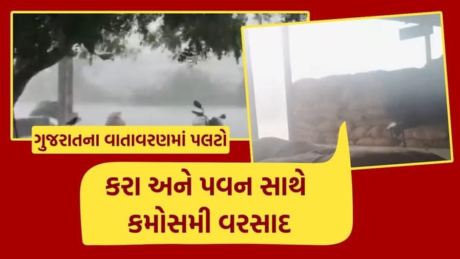 ભર ઉનાળે કરા અને પવન સાથે કમોસમી વરસાદ