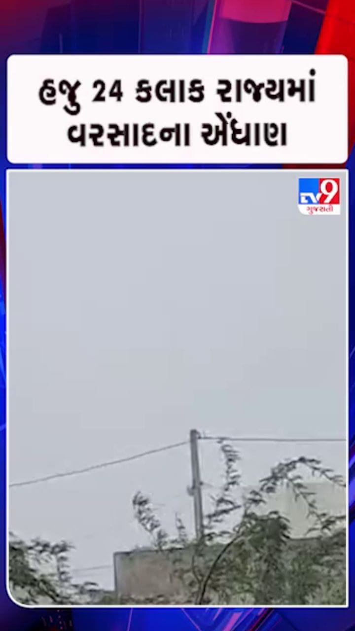 વીજળીના કડાકાભડાકા સાથે વરસાદ વરસી શકે