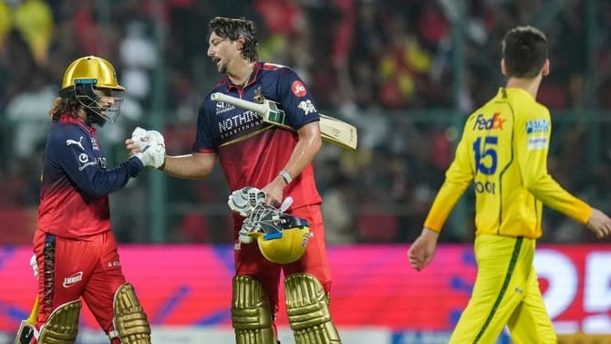 IPL 2026માં RCB vs CSK વચ્ચેની મેચમાં બેંગલુરુને અપાવી બીજી જીત