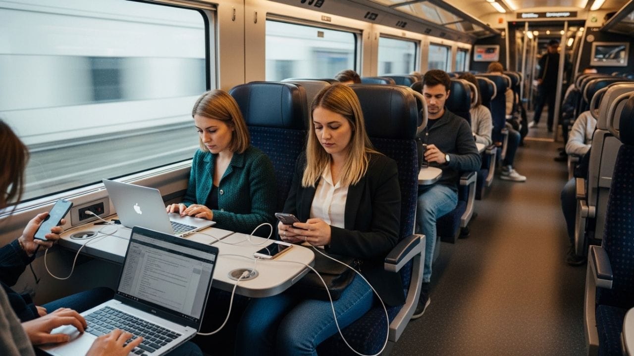 રેલવેનો આ નિયમ માત્ર વીજળી બચાવવા માટે જ બનાવાયો નથી, પરંતુ મુસાફરોની સલામતી ધ્યાનમાં રાખીને પણ બનાવવામાં આવ્યો છે. હવે સમજીએ કે ટ્રેનોમાં ચાર્જિંગ પોઈન્ટ રાખવા કેમ જરૂરી હોય છે. ( Credits: AI Generated )