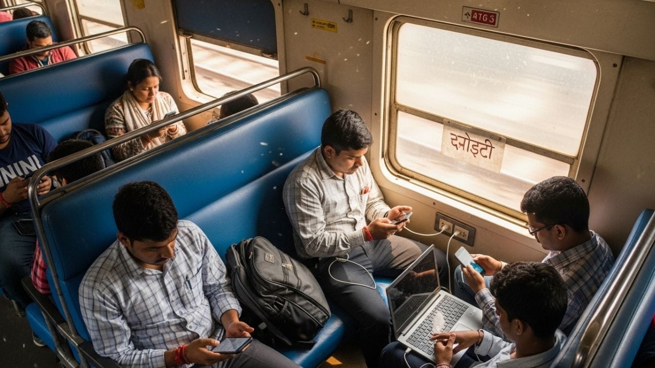 ઘણા લોકો રાત્રે ઊંઘતી વખતે મોબાઈલ કે લેપટોપ ચાર્જ પર લગાવીને રાખી દે છે, જે જોખમી બની શકે છે. લાંબા સમય સુધી ચાર્જિંગ ચાલુ રહેતાં ઉપકરણ વધારે ગરમ થઈ શકે છે. આથી ટ્રેનમાં આગ લાગવાની સંભાવના પણ વધી શકે છે. ઉપરાંત, દરેક ટ્રેનના નિયમો થોડા અલગ હોઈ શકે છે, તેથી સમયસૂચીમાં ફેરફાર પણ જોવા મળે છે. ( Credits: AI Generated )