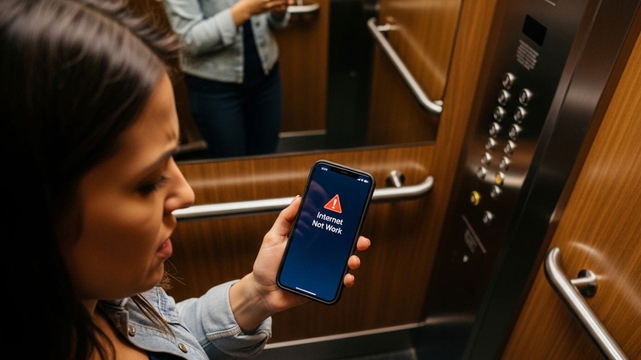 બેઝમેન્ટ અને એલિવેટર્સ એટલે કે લિફ્ટ સામાન્ય રીતે જાડા કોંક્રિટની દિવાલોથી બનેલા હોય છે. આ દિવાલોમાં લોખંડ (મેટલ ધાતુ) હોય છે, જે રેડિયો સિગ્નલોને અવરોધે છે. વાયરલેસ ઇન્ટરનેટ અને મોબાઇલ નેટવર્ક રેડિયો તરંગો દ્વારા કાર્ય કરે છે.જો કે, આ તરંગો આવી જાડી અને ગાઢ દિવાલોમાં પ્રવેશ કરી શકતા નથી. આ જ કારણ છે કે સિગ્નલ નબળું પડી જાય છે અથવા સંપૂર્ણપણે ગાયબ થઈ જાય છે.(ફોટો ક્રેડિટ-Whisk AI)