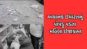 જુનાગઢમાં કડિયાવાડ વિસ્તારમાં ઈમારતનો ભાગ ધરાશાયી થતા મહિલના ગંભીર ઈજા
