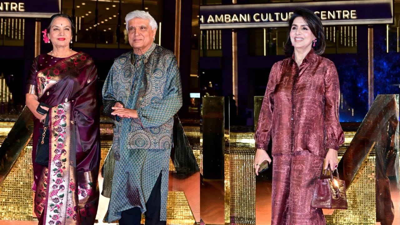 આ ભવ્ય ઉજવણીમાં અન્ય સેલિબ્રિટીઓ પણ પોતાની સ્ટાઇલથી ચમકી ઉઠ્યાં. Neetu Kapoor મરૂન કો-ઓર્ડ સેટમાં એલેગન્ટ લાગી રહી હતી. Javed Akhtar અને Shabana Azmi પણ સાથે હાજર રહ્યા હતા, જેમાં શબાનાની સાડી ખાસ આકર્ષણનું કેન્દ્ર બની.