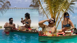 Rubina Dilaik : માલદીવ્સમાં પતિ સાથે પૂલમાં મજા માણતી જોવા મળી રૂબીના દિલૈક, જુઓ Photos