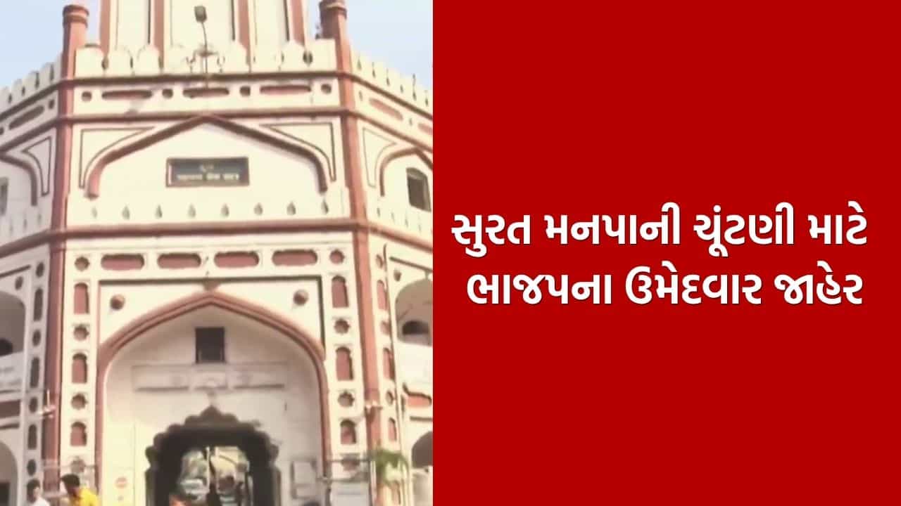 Breaking News : સુરત મનપા ચૂંટણી માટે ભાજપે 30 વોર્ડના 107 ઉમેદવારો કર્યા જાહેર, પાટીદાર ચહેરાઓને સોંપાઈ પ્રચારની જવાબદારી