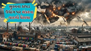 Breaking News: સુરતના કાપડ બજારને ‘યુદ્ધ’નો માર! ઉત્પાદન કાપ અને વધતી મોંઘવારી, હજારો વેપારીઓ સંકટમાં