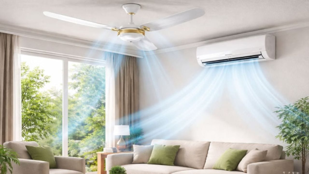 2. યોગ્ય રૂમ એરફ્લો સુનિશ્ચિત કરો: જો રૂમમાં પર્યાપ્ત હવાનું પરિભ્રમણ ન હોય, તો AC ની ઠંડક અસર ઓછી લાગશે. તેથી, ઠંડી હવા બહાર નીકળતી અટકાવવા માટે રૂમના દરવાજા અને બારીઓ બંધ રાખો. વધુમાં, સીલિંગ ફેન ચલાવવાથી આખા રૂમમાં ઠંડી હવા ઝડપથી વિતરિત થાય છે, જેનાથી એકંદર ઠંડકની સંવેદના વધે છે.(ફોટો ક્રેડિટ-Google)