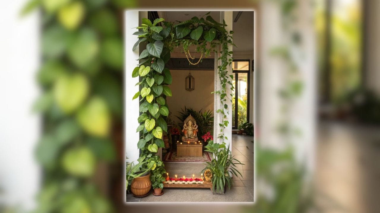 જો કોઈ કારણસર બાલ્કનીમાં મંદિર રાખવું જ પડે, તો કેટલીક સાવચેતીઓ જરૂરી છે. મંદિરને કાચ અથવા લાકડાના દરવાજા વડે ઢાંકી રાખવું જોઈએ જેથી ધૂળ અને વરસાદથી સુરક્ષા મળી રહે. સાથે જ બાલ્કનીને સ્વચ્છ રાખવી, બુટ-ચંપલ દૂર રાખવા અને મંદિર પાસે તુલસીનો છોડ અથવા તાજા ફૂલ રાખવા પણ શુભ માનવામાં આવે છે. (Image Credit Source: Social Media)