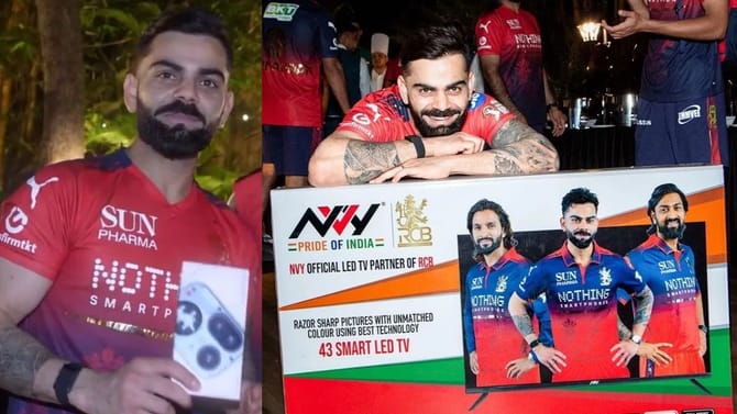 ₹40,000ની TV અને સ્માર્ટફોન, કોહલીને મળ્યા ખાસ ઈનામ