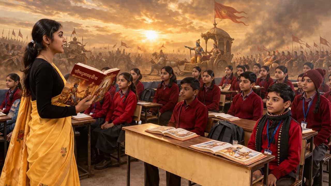 Viral Teacher : જ્યારે વર્ગખંડ બન્યો કુરુક્ષેત્રનું મેદાન, શિક્ષકની અનોખી ભણાવવાની રીત વાયરલ, જુઓ Video