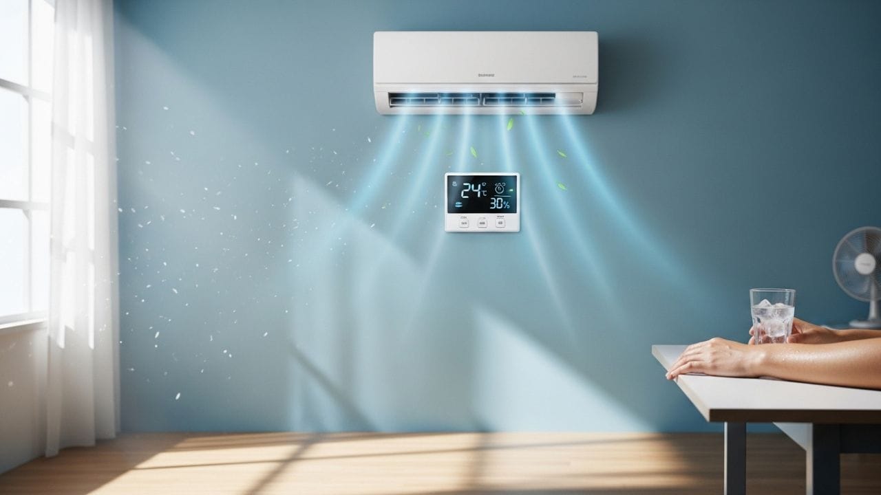 જો તમે એસી ચલાવતી વખતે વીજળી બચાવવા માંગો છો, તો કેટલીક સરળ વાતો ધ્યાનમાં રાખવી જોઈએ. એસીનું તાપમાન 24 થી 26 ડિગ્રી વચ્ચે રાખો, કારણ કે ખૂબ ઓછા તાપમાને ચલાવશો તો વીજળી વધુ ખર્ચાય છે. રૂમને સારી રીતે બંધ રાખો જેથી ઠંડી હવા બહાર ન જાય. ભેજવાળા વાતાવરણમાં ડ્રાય મોડનો ઉપયોગ કરવાથી ભેજ ઘટે છે અને વીજળી પણ બચી શકે છે. સાથે સાથે, એસીની નિયમિત સર્વિસિંગ કરાવવી અને ફિલ્ટર સાફ રાખવું જરૂરી છે, કારણ કે ગંદા ફિલ્ટર હોવાને કારણે એસી વધુ મહેનત કરે છે અને વીજળી વધુ વાપરે છે. ( નોંધ: અહીં આપવામાં આવેલી માહિતી પબ્લિક ડોમેન પરથી લેવામાં આવી છે, જે ફક્ત તમારી જાણકારી માટે છે.) ( Credits: AI Generated )