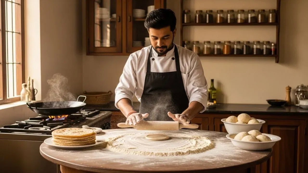 ઘરે બનાવેલી દરેક વાનગીનું ખૂબ ધ્યાન રાખવામાં આવે છે. તમને જાણીને નવાઈ લાગશે પણ મુકેશ અંબાણીના ઘરે દરરોજ 4,000 રોટલીઓ બને છે તો આટલી બધી રોટલી કેમ બનાવવામાં આવે છે તેમજ શેફનો પગાર કેટલો છે ચાલો જાણીએ. (ફોટો ક્રેડિટ-AI Image)
