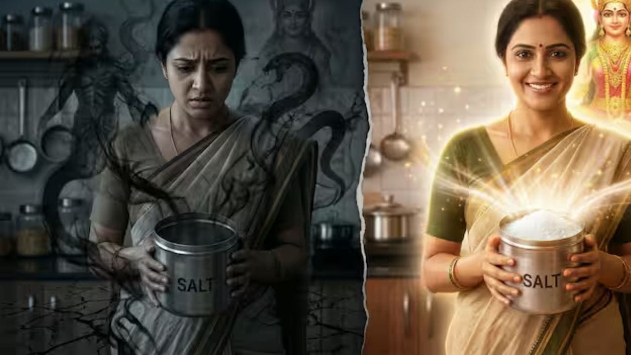 મીઠું રાહુ અને કેતુ ગ્રહો સાથે સીધું જોડાયેલું માનવામાં આવે છે. વાસ્તુ શાસ્ત્ર અનુસાર જો મીઠાનું પાત્ર સંપૂર્ણપણે ખાલી હોય, તો નકારાત્મક ઉર્જા ઘરમાં પ્રવેશ કરે છે અને ચાલુ તમામ પ્રયત્નોમાં અવરોધ ઉભો કરે છે. વધુમાં અન્ય લોકો પાસેથી મીઠું ઉધાર લેવું યોગ્ય નથી. કારણ કે તે નાણાકીય મુશ્કેલીઓ તરફ દોરી શકે છે.
