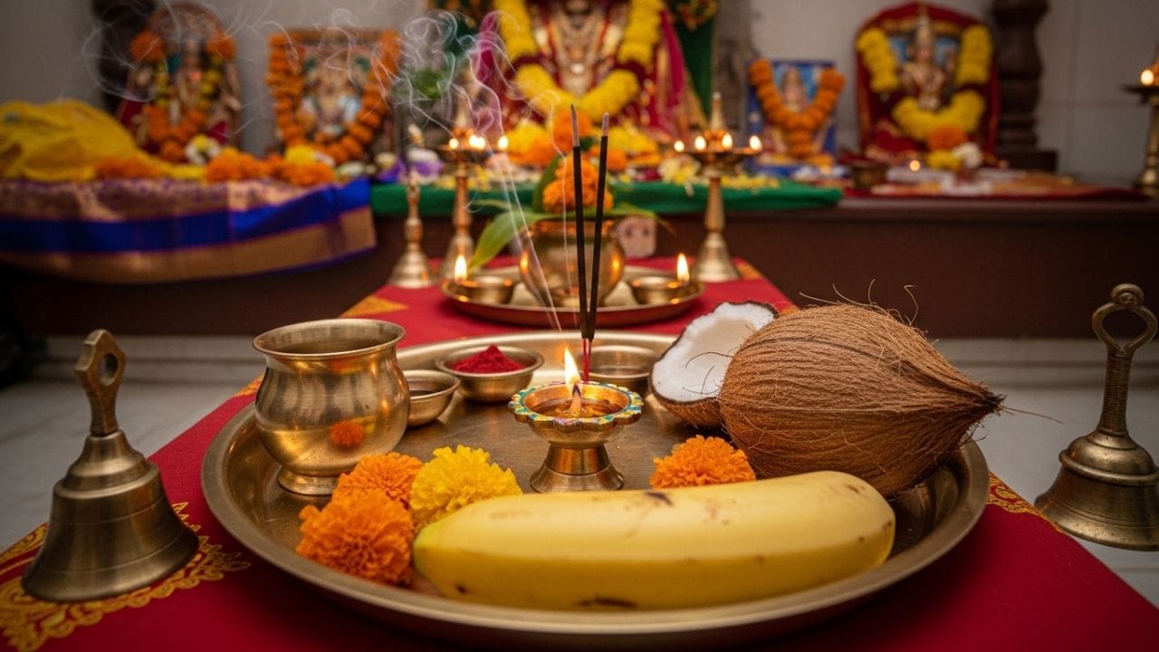 આવી સ્થિતિમાં, પૂજા દરમિયાન નારિયેળ ચઢાવવાનો અર્થ એ થાય છે કે આપણે આપણા બાહ્ય અહંકારને ત્યાગ કરી રહ્યા છીએ અને તેને ભગવાનના ચરણોમાં અર્પણ કરી રહ્યા છીએ.
