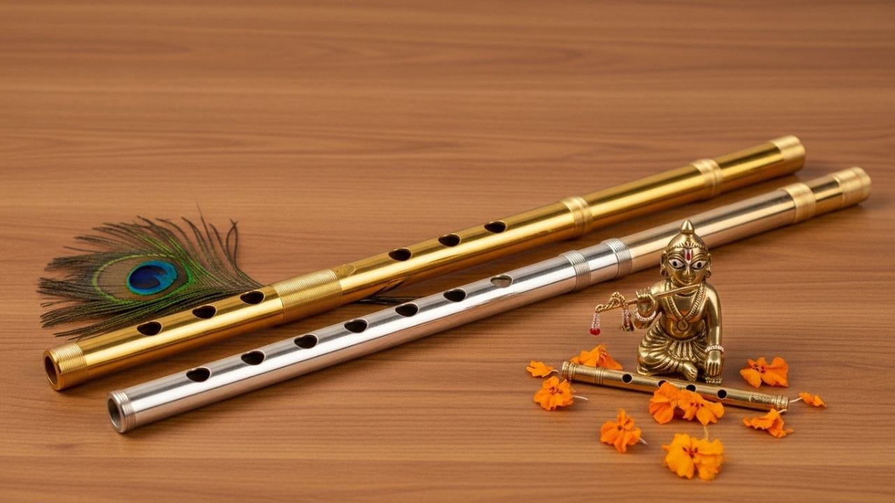 ઘરની આર્થિક સ્થિતિ મજબૂત બનાવવા માટે મુખ્ય દરવાજા પાસે અથવા તિજોરી ઉપર વાંસળી રાખવી શુભ માનવામાં આવે છે. જો લિવિંગ રૂમમાં પીળી રંગની વાંસળી મૂકવામાં આવે, તો તે ધનપ્રાપ્તિના નવા રસ્તાઓ ખોલે છે એવી માન્યતા છે. વાસ્તુ અનુસાર, વાંસળી ઘરમાં સકારાત્મક ઉર્જા લાવી સમૃદ્ધિ વધારવામાં મદદરૂપ બને છે. ( Credits: AI Generated )