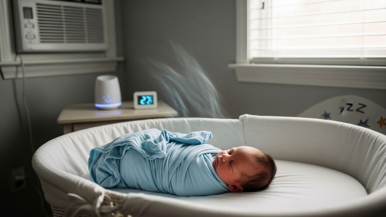 ઉનાળાના મહિનાઓમાં નવજાત શિશુને આરામદાયક રાત્રિની ઊંઘ આપવી એ દરેક માતાપિતા માટે એક પડકાર બની જાય છે. આવી પરિસ્થિતિઓમાં, ACનો ઉપયોગ કરવો એ એક સામાન્ય પ્રથા છે; જો કે, પ્રશ્ન ઊભો થાય છે: શું નવજાત શિશુ માટે AC સલામત છે? ચાલો અહીં જાણીએ. (ફોટો ક્રેડિટ-Google)
