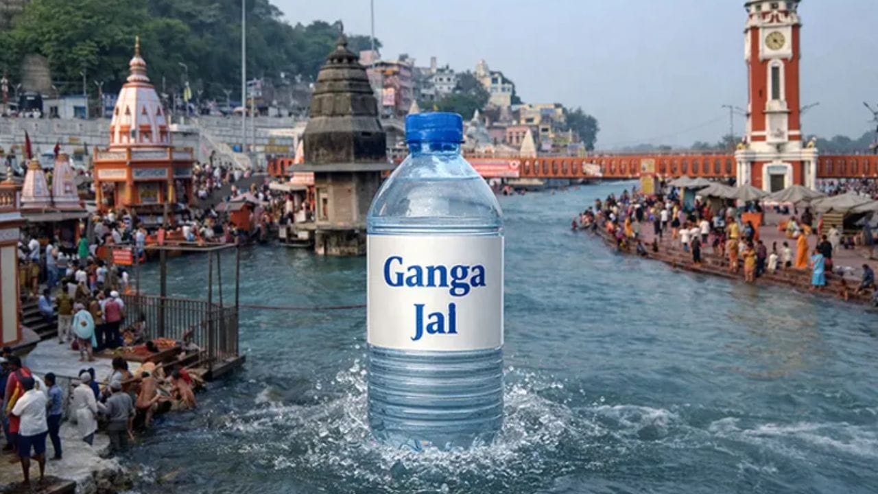 સનાતન પરંપરામાં, ગંગાજળ અત્યંત પવિત્ર માનવામાં આવે છે. ગંગાજળની શુદ્ધતા એ હકીકત દ્વારા વધુ પુરાવા મળે છે કે, એકવાર ઘરે લાવવામાં આવ્યા પછી, તે વર્ષો સુધી અક્ષય રહે છે. મોટાભાગના લોકો ઘરમાં ગંગા જળ લાવે છે પણ તેને ક્યાં, કેવી રીતે અને સેમા ભરીને રાખવું જોઈએ તે જાણતા નથી ત્યારે વાસ્તુ શું કહે છે તેને લઈને અહીં જાણીએ. (ફોટો ક્રેડટ- Whisk AI) 
