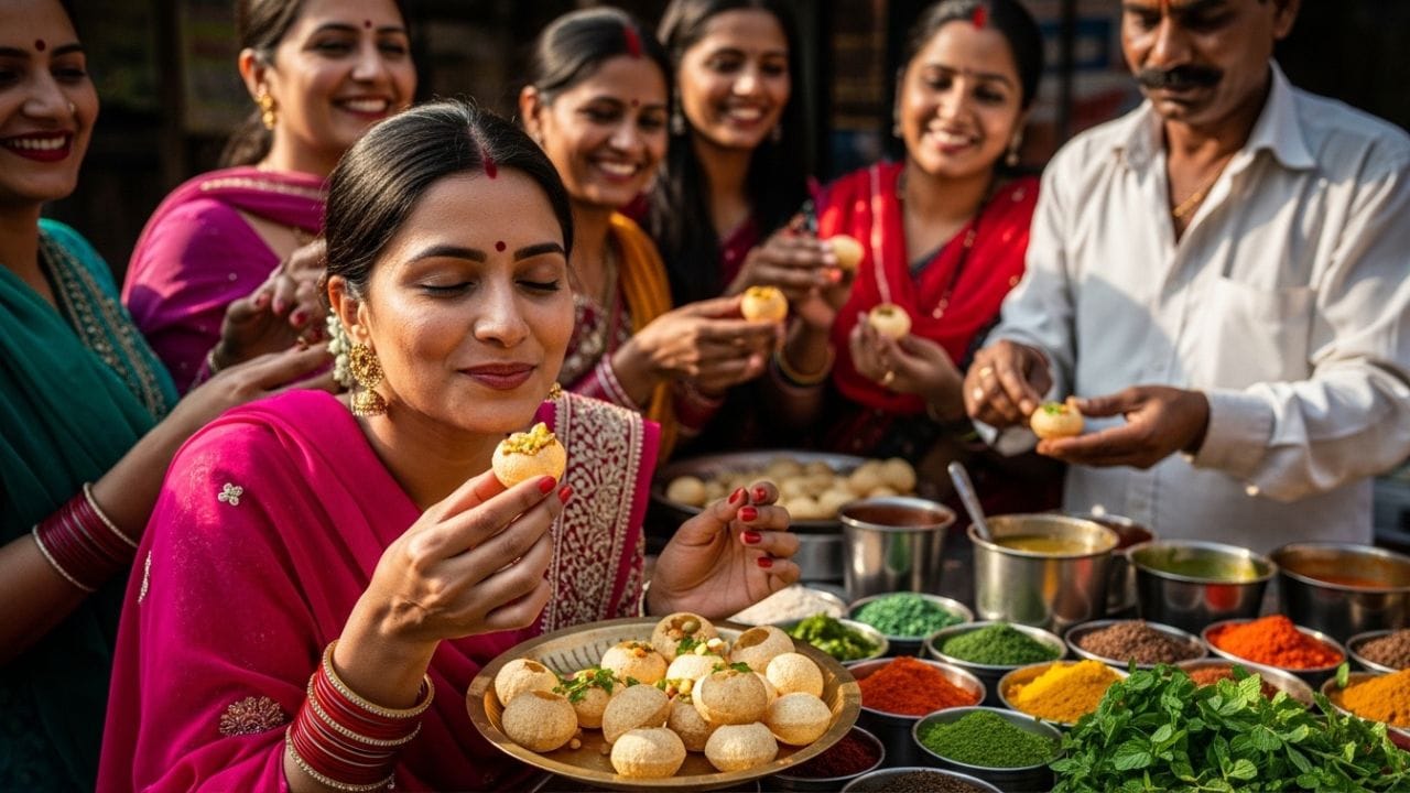 ઐતિહાસિક રીતે એવું માનવામાં આવે છે કે ગોલગપ્પાનું આજનું સ્વરૂપ અંદાજે 100થી 125 વર્ષ પહેલા ઉત્તર પ્રદેશ અને બિહાર વિસ્તારમાં વિકસ્યું હતું. રાજ કચોરી પરથી પ્રેરિત હોઈ શકે, જેમાં નાની પુરીઓને મસાલેદાર પાણી સાથે પીરસવામાં આવતી હતી. કેટલાક લોકો એવું પણ માને છે કે ગોલગપ્પાની શરૂઆત વારાણસીમાંથી થઈ હશે. ઉપરાંત, 1970ના સમયમાં દિલ્લીમાં "ગોલગપ્પા" નામનું એક બાળકો માટેનું મેગેઝિન પણ બહાર પડતું હતું. ( Credits: AI Generated )