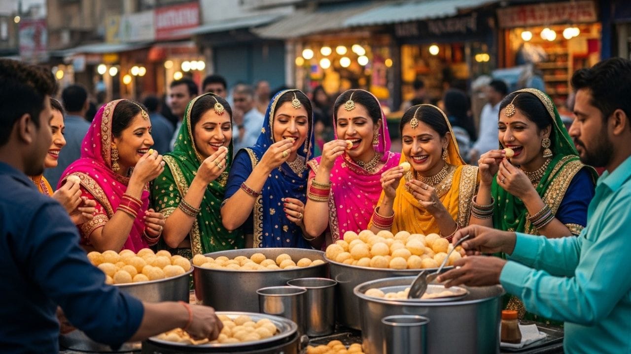 ગોલગપ્પા ભારતના અલગ અલગ ભાગોમાં જુદા નામોથી ઓળખાય છે. મહારાષ્ટ્રમાં તેને પાણીપુરી કહે છે, પશ્ચિમ બંગાળમાં પુચકા અને ઓડિશામાં ગુપ ચૂપ તરીકે ઓળખાય છે. દરેક જગ્યાએ તેનો સ્વાદ અને મસાલામાં થોડો ફેરફાર જોવા મળે છે, પરંતુ તેની લોકપ્રિયતા આખા દેશમાં લગભગ એકસરખી જ છે. ( Credits: AI Generated )