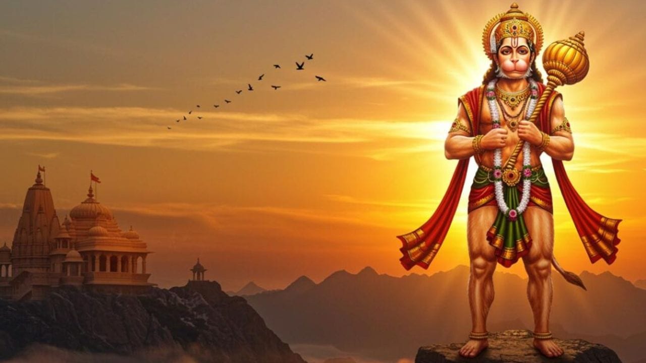 હનુમાન ચાલીસાનું પાઠ: હનુમાન જયંતીના દિવસે, તમારા પૂજા સ્થાનમાં એક નાની ચોકી બનાવો અને તેને લાલ કપડું ઉપ્પર મુકો. તેના પર ભગવાન હનુમાનની મૂર્તિ અથવા છબી સ્થાપિત કરો. તેમની સામે દીવો પ્રગટાવો અને ફૂલો અર્પણ કરો. નિર્ધારિત વિધિઓ અનુસાર હનુમાન ચાલીસાનો પાઠ કરો. પ્રસાદ અર્પણ કરીને સમારોહનું સમાપન કરો. આ વિધિ કરવાથી ભગવાન હનુમાનની કૃપા સતત રહે છે અને જીવનના સંકટોને દૂર કરવામાં મદદ મળે છે.  (ફોટો ક્રેડિટ-Sanatana journy) 