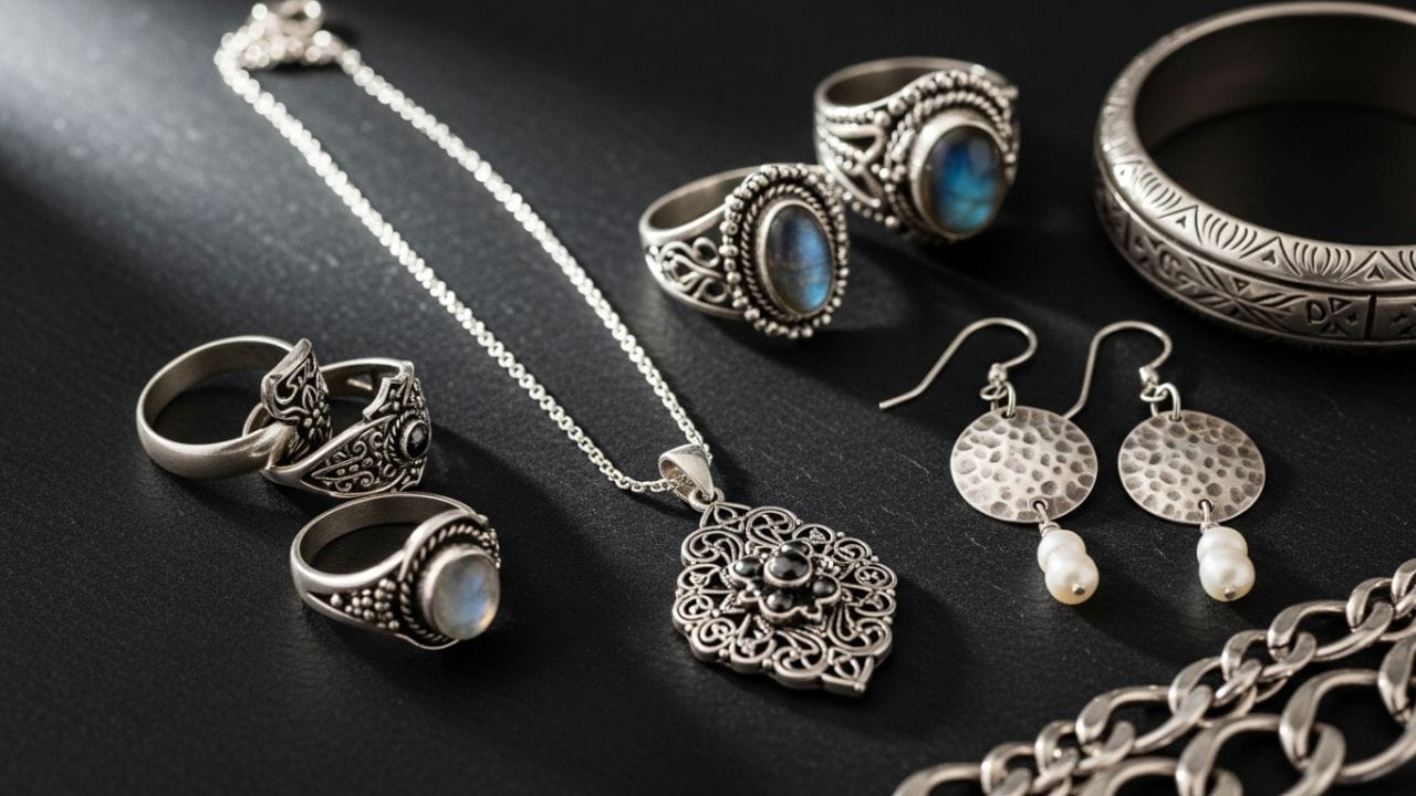 સોના અને ચાંદીના ભાવમાં સતત વધારો થઈ રહ્યો છે, તેથી સામાન્ય લોકો માટે ચાંદી ખરીદવી મુશ્કેલ બની ગઈ છે. લગ્ન જેવા પ્રસંગોમાં ચાંદીના દાગીના અથવા વસ્તુઓ લેવી જરૂરી બને છે, પરંતુ વધતી કિંમતોને કારણે ઘણા લોકો મુશ્કેલી અનુભવે છે. આ સ્થિતિનો ફાયદો ઉઠાવીને બજારમાં નકલી ચાંદી પણ વેચાઈ રહી છે. અને કેટલાક વેપારીઓ પણ ગ્રાહકોને છેતરી રહ્યા છે. આવી નકલી ચાંદી સામાન્ય રીતે એલ્યુમિનિયમથી બનેલી હોય છે અને તેના ઉપર ચાંદીની પરત ચઢાવવામાં આવે છે, જેથી તે દેખાવમાં અસલી જેવી લાગે છે. તેથી છેતરપિંડીથી બચવા માટે, અસલી અને નકલી ચાંદી ઓળખવાની કેટલીક સરળ રીતો જાણવી ખૂબ જ જરૂરી છે. ( Credits: AI Generated )