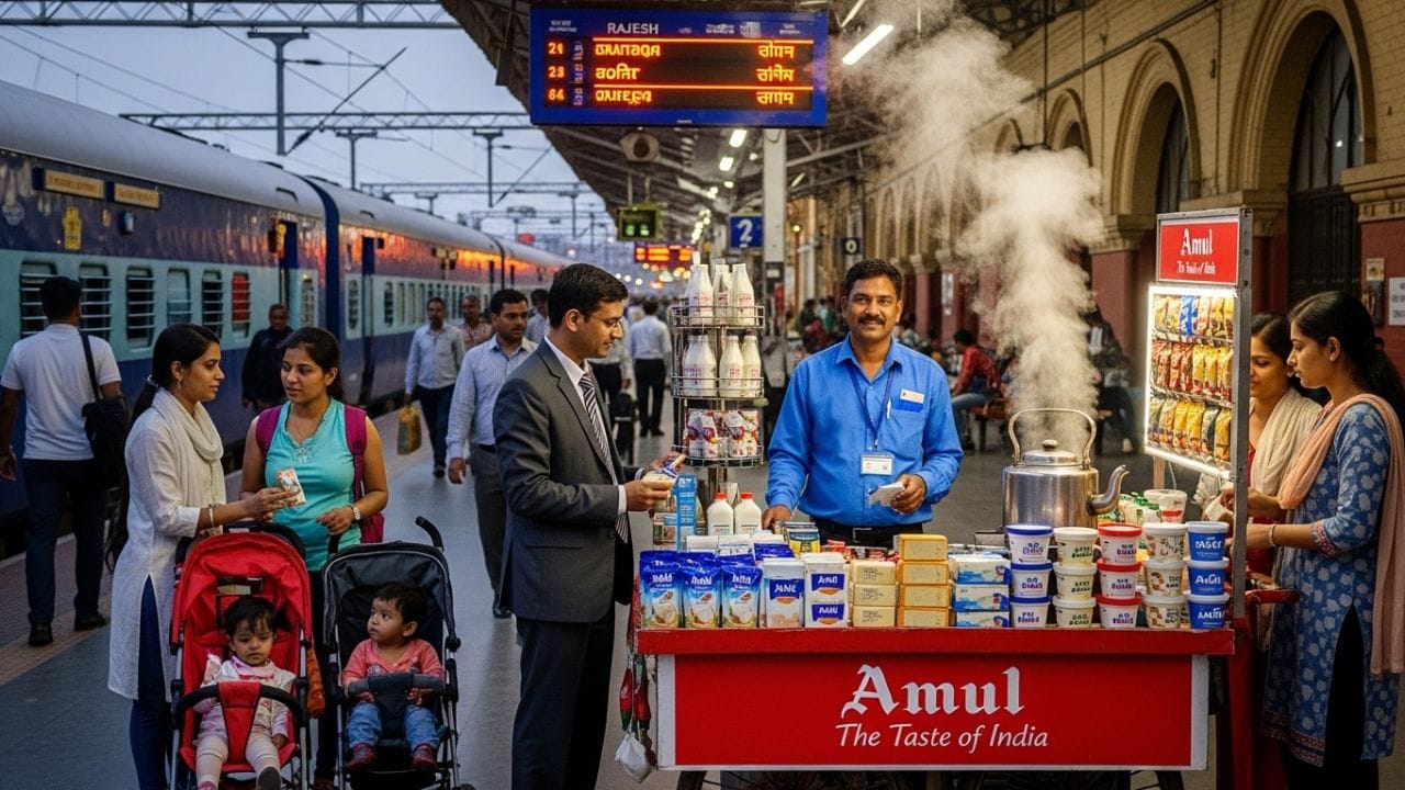 જો તમે રેલવે પ્લેટફોર્મ પરથી પસાર થતા હોવ, તો તમે ચોક્કસપણે અમૂલના ડેરી બૂથ જોયા હશે. મુસાફરો બ્રાન્ડ પર ભરોસો કરતા હોવાથી અહીં વેચાણ ખૂબ જ વધારે હોય છે. જો તમે પણ રેલવે સ્ટેશન પર પોતાનો બિઝનેસ શરૂ કરવા માંગો છો, તો અમૂલ રેલવે પાર્લર એક શાનદાર વિકલ્પ છે. અહીં ગ્રાહકો શોધવા જવા પડતા નથી, પણ ગ્રાહકો પોતે તમારી પાસે આવે છે.