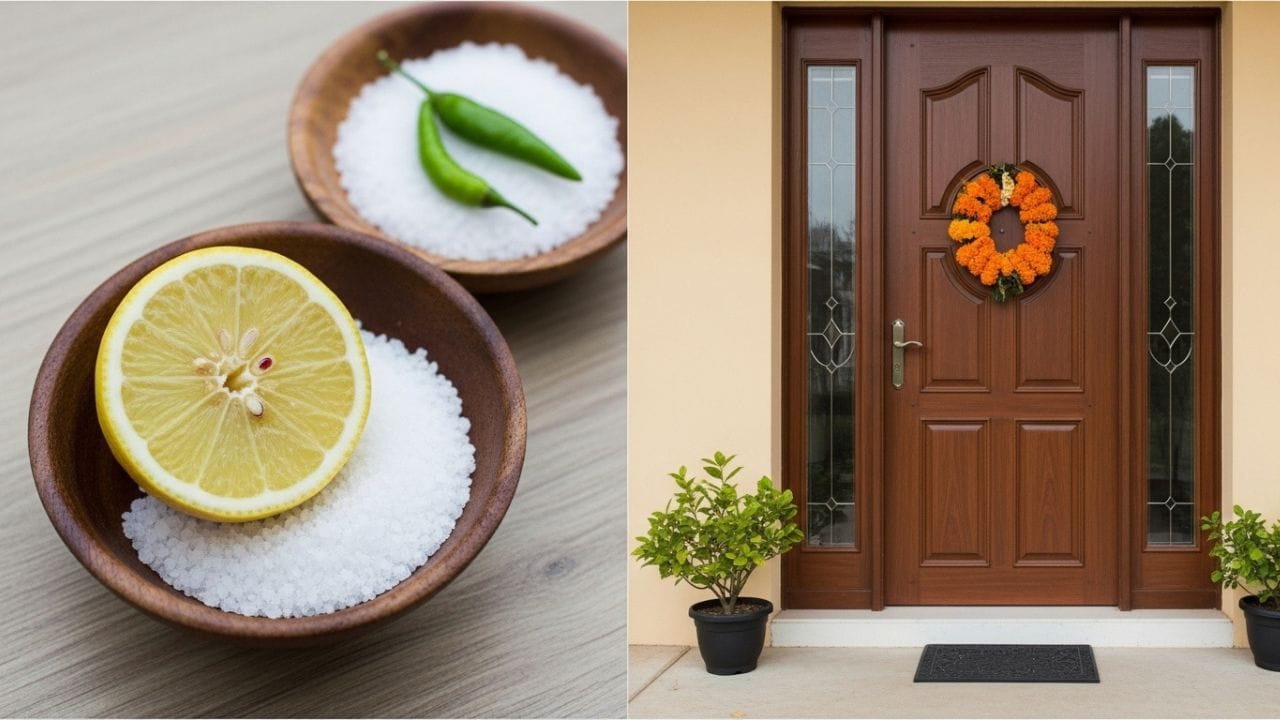 વાસ્તુ અનુસાર મીઠાને શુદ્ધતા અને ઊર્જાનું સંતુલન લાવનાર માનવામાં આવે છે. જ્યારે ઘરમાં અસ્વસ્થતા અથવા નકારાત્મકતા અનુભવાય, ત્યારે મીઠાનો સરળ ઉપાય અજમાવી શકાય છે. આ માટે તમે મીઠાના મોટા ટુકડા લઈ ત્રણ અલગ વાટકામાં મૂકો. પછી આ વાટકાઓને બાથરૂમ, ઘરના મુખ્ય દરવાજા પાસે અને રસોડામાં રાખો. માન્યતા મુજબ, આ રીતે મીઠું ઘરની નકારાત્મક ઊર્જા શોષી લે છે અને સકારાત્મક વાતાવરણ બનાવવામાં મદદ કરે છે. ( Credits: AI Generated )
