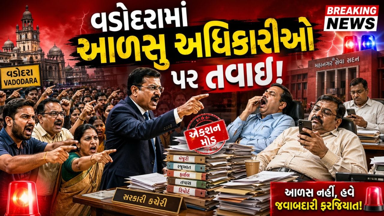 Breaking News: વડોદરામાં હવે આળસુ અધિકારીઓ પર તવાઈ, સવારે 7 વાગ્યાથી અધિકારીઓને ફિલ્ડ પર ફરજિયાત હાજર રહેવા આદેશ