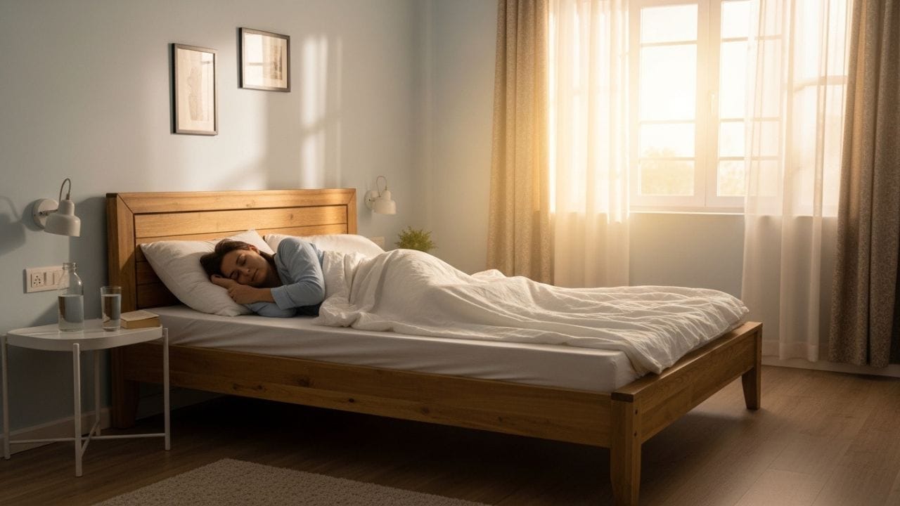 વાસ્તુ શાસ્ત્ર મુજબ દિશાઓનું ખૂબ મહત્વ હોય છે. આપણા શરીર અને પૃથ્વી બંનેમાં ચુંબકીય શક્તિ હોય છે, એટલે જ્યારે આપણે ખોટી દિશામાં માથું રાખીને સૂઈએ છીએ ત્યારે ઊર્જાનું સંતુલન બગડી શકે છે. તેથી, ચાલો સમજીએ કે વાસ્તુ પ્રમાણે કઈ દિશામાં સૂવું વધુ લાભદાયી છે અને તેનું કારણ શું છે. ( Credits: AI Generated )