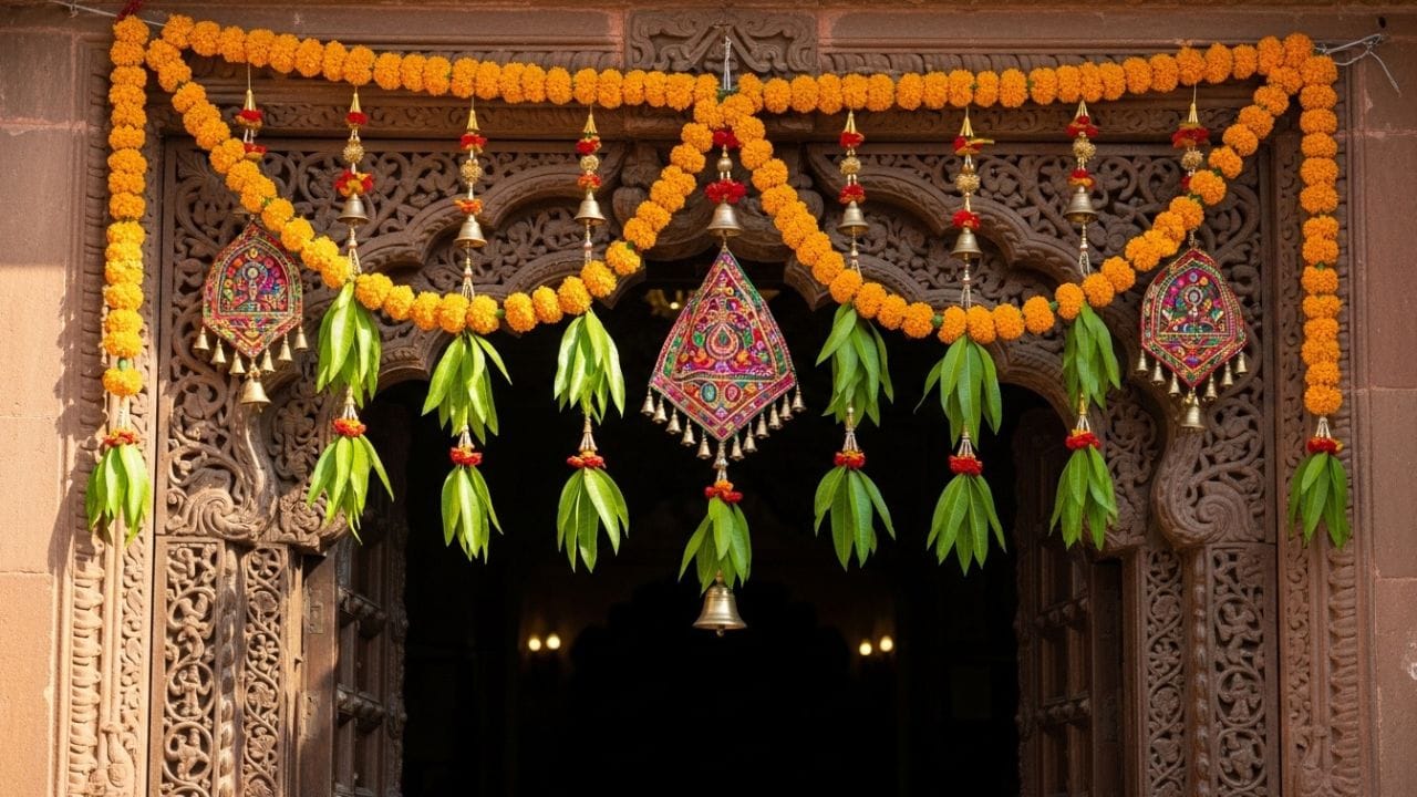 તોરણ દૂર કરવા માટે મંગળવાર, ગુરુવાર અને શનિવારને શુભ દિવસો માનવામાં આવે છે. ઉપરાંત, એકાદશી અથવા પૂર્ણિમા જેવા પવિત્ર દિવસોમાં જૂનું તોરણ ઉતારીને નવું લગાવવું વધુ શુભ માનવામાં આવે છે. ધાર્મિક માન્યતાઓ મુજબ, મંદિર સાથે જોડાયેલી વસ્તુઓને કચરામાં ફેંકવી યોગ્ય નથી. સુકાયેલા પાંદડાને પવિત્ર નદીમાં વહાવી દેવા કે પછી ઘરમાં કુંડાની માટીમાં પધરાવી દેવા જોઈએ, જેથી તેમની પવિત્રતા જળવાઈ રહે અને તે પ્રકૃતિમાં ફરીથી મળી જાય. જૂનું તોરણ હટાવ્યા પછી, દરવાજાના ચોકઠાને સાફ પાણી અથવા ગંગાજળથી સ્વચ્છ કરવી જોઈએ. ત્યારબાદ જ નવું તોરણ કે અન્ય કોઈ શુભ ચિહ્ન લગાવવું યોગ્ય માનવામાં આવે છે. ( Credits: AI Generated )