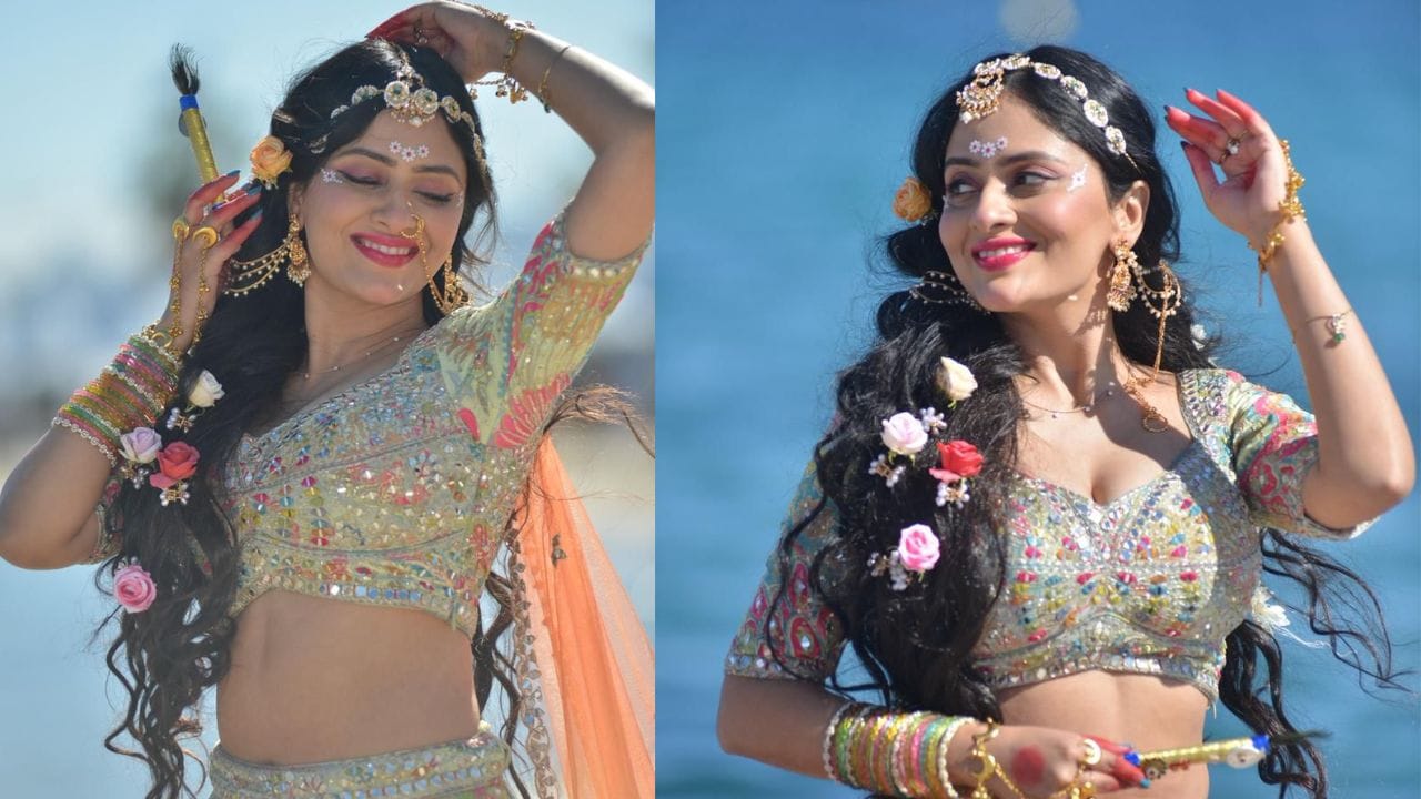 જ્યારે કાન્સ રેડ કાર્પેટ સામાન્ય રીતે ઉચ્ચ ફેશન અને વૈભવી વસ્ત્રોનો પર્યાય છે, ત્યારે સાન્યા ઠાકુરે ભારતીય પરંપરા, સંસ્કૃતિ અને ભક્તિને અપનાવીને પોતે બધાથી અલગ જોવા મળી હતી. અભિનેત્રીએ એક આકર્ષક સુંદર, ભારે ભરતકામ કરેલો પરંપરાગત લહેંગો પહેર્યો હતો જેમાં જટિલ અરીસાનું કામ, ફૂલોની વિગતો અને ઉત્કૃષ્ટ ભારતીય કારીગરીની ઝલક દર્શાવવામાં આવી હતી. તેણીનો આખો સમૂહ ભારતીય સંસ્કૃતિના સમૃદ્ધ વારસાના જીવંત પુરાવા તરીકે સેવા આપી હતી.