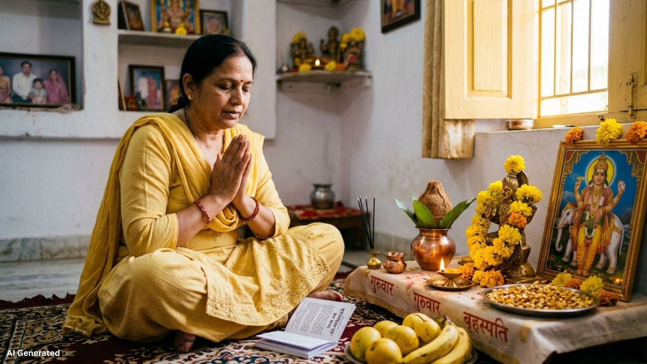 જ્યોતિષ પ્રમાણે ગુરુવારે પીળા રંગના કપડા પહેરવું શુભ માનવામાં આવે છે. માન્યતા છે કે તે ગુરુ ગ્રહને અનુકૂળ બનાવે છે, આત્મવિશ્વાસ વધારે છે અને ભગવાન વિષ્ણુની કૃપા પ્રાપ્ત કરવામાં મદદ કરે છે.