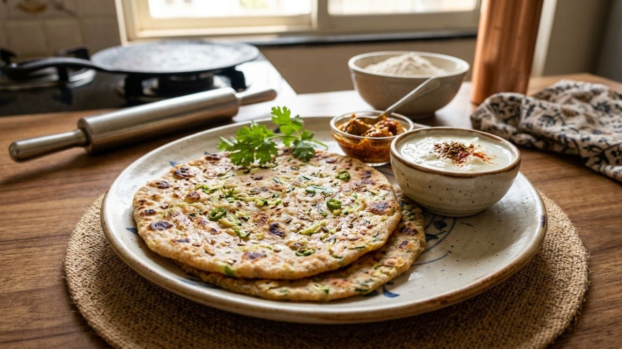 કાકડીના પરાઠા (Cucumber Paratha) : કાકડી શરીરને અંદરથી હાઇડ્રેટ રાખવા અને ગરમી દૂર કરવા માટે ઉત્તમ ગણાય છે. કાકડીને સરસ છીણીને, તેમાં થોડું જીરું, લીલા મરચાં અને કોથમીર ઉમેરીને લોટ સાથે ગૂંથી લો. આ પરાઠા પચવામાં ખુબજ હલકા હોય છે અને ઉનાળાની સવાર માટે પરફેક્ટ નાસ્તો છે.