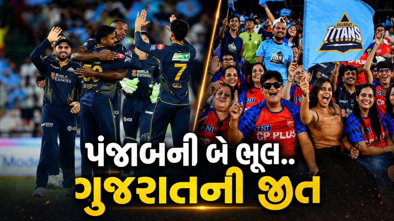 IPL 2026ના 46મા મુકાબલામાં Gujarat Titansએ Punjab Kingsને રોમાંચક મુકાબલામાં 4 વિકેટથી પરાજિત કર્યા. આ જીત સાથે ગુજરાત ટાઇટન્સે પ્લેઓફ માટેની રેસમાં પોતાનું સ્થાન વધુ મજબૂત બનાવ્યું. મેચમાં ટોસ જીત્યા બાદ ગુજરાતે પહેલા બોલિંગ કરવાનો નિર્ણય લીધો, જે આખરે તેમના માટે ફાયદાકારક સાબિત થયો.