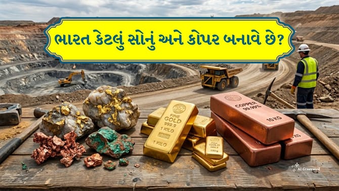 ભારત કેટલું સોનું અને કોપર બનાવે છે?
