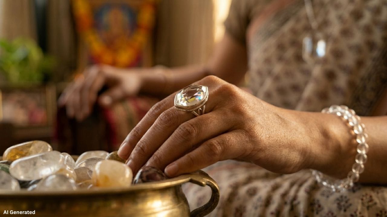 શુક્રવાર સ્ફટિક રત્ન ધારણ કરવા માટે શુભ દિવસ માનવામાં આવે છે, કારણ કે આ દિવસ દેવી લક્ષ્મીને સમર્પિત છે. પરંપરા મુજબ સવારે સ્નાન કર્યા પછી સ્ફટિક પહેરવો વધુ શુભ ગણાય છે. પહેરતા પહેલા તેને દેવી લક્ષ્મીના ચરણોમાં રાખીને આશીર્વાદ લેવાં જોઈએ. રત્ન ધારણ કરતી વખતે “ૐ મહાલક્ષ્મી નમઃ ” અથવા “ૐ શુક્રાય નમઃ” મંત્રનું જાપ કરવો શુભ માનવામાં આવે છે. 