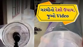 ગરમીથી બચવા યુવકે કર્યો અનોખો જુગાડ, એક જ પંખાથી 3 દિશામાં હવા